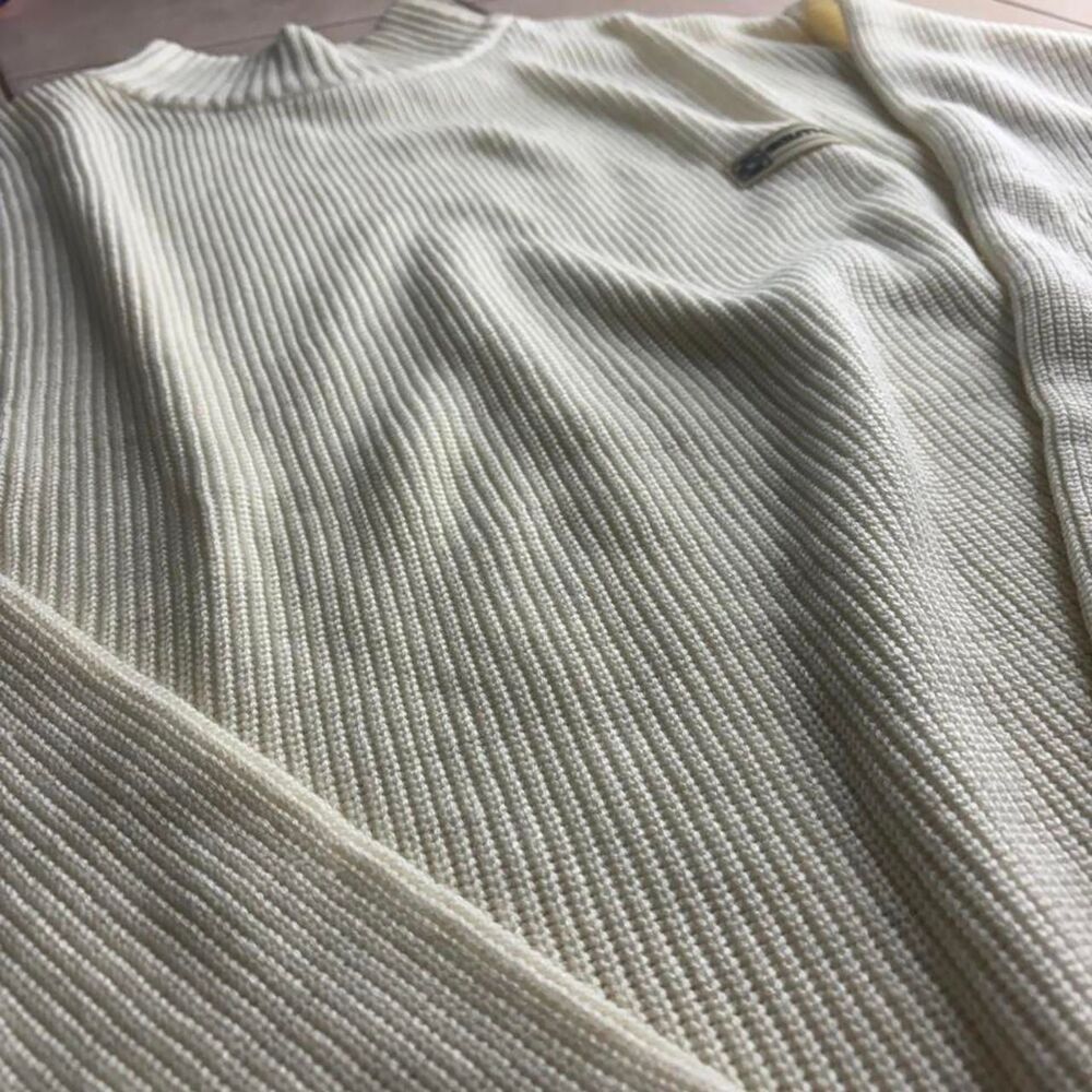 Southpole Men's Cream and White Jumper